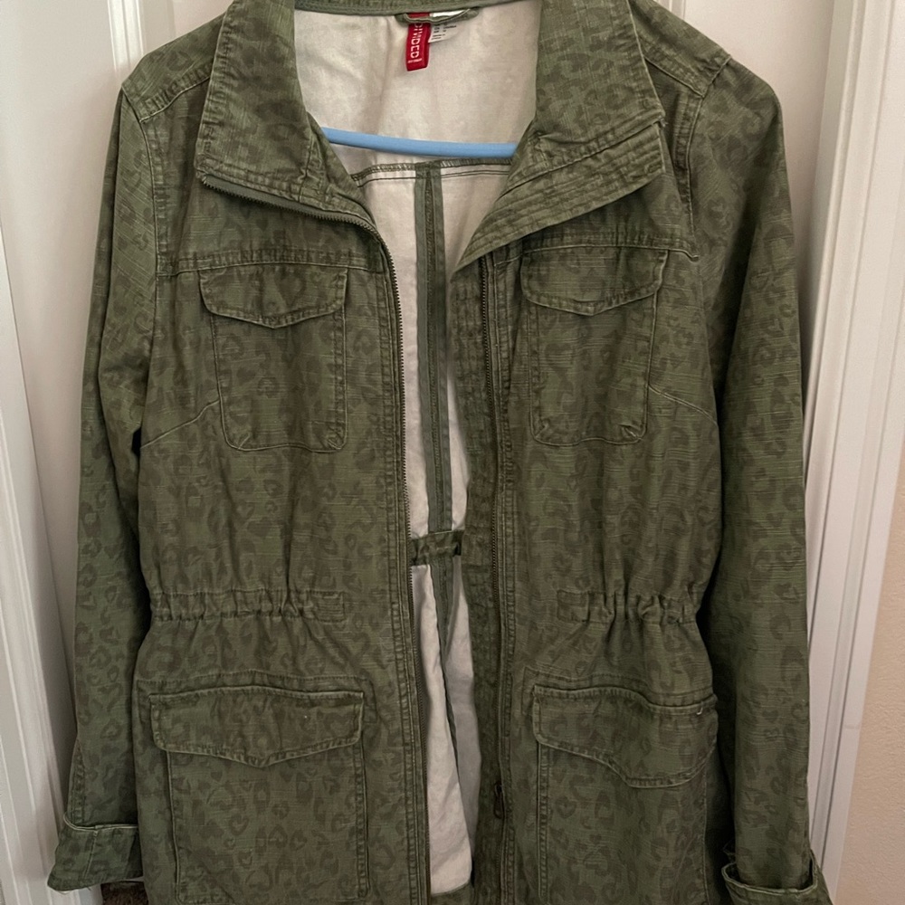 H&M Animal Print Camo Jacket